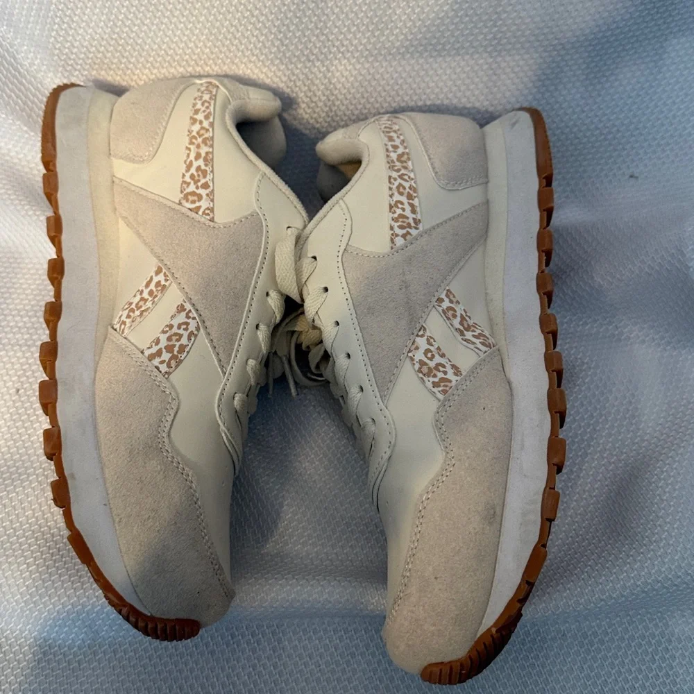 Reebok‎ Women's Cream and Leopard Patterned Sneakers Mixed Material SZ 8 Women’s - Picture 8 of 8